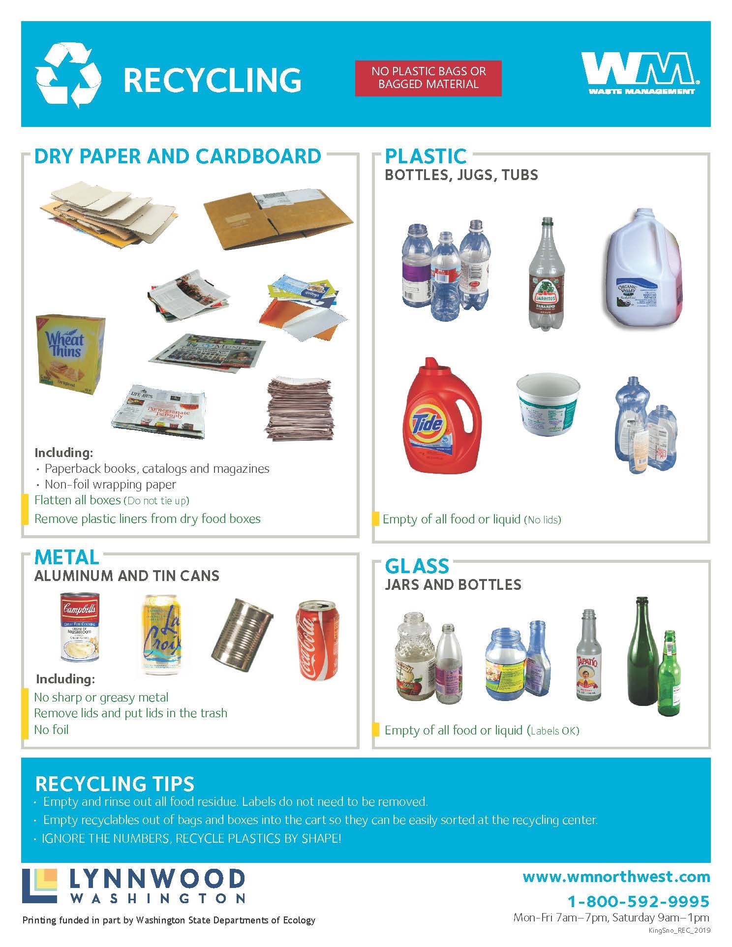 Guide to Waste Management Recycling in English and Spanish