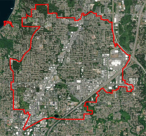 Do I Live In Lynnwood Boundary Map - click map to open the interactive map
