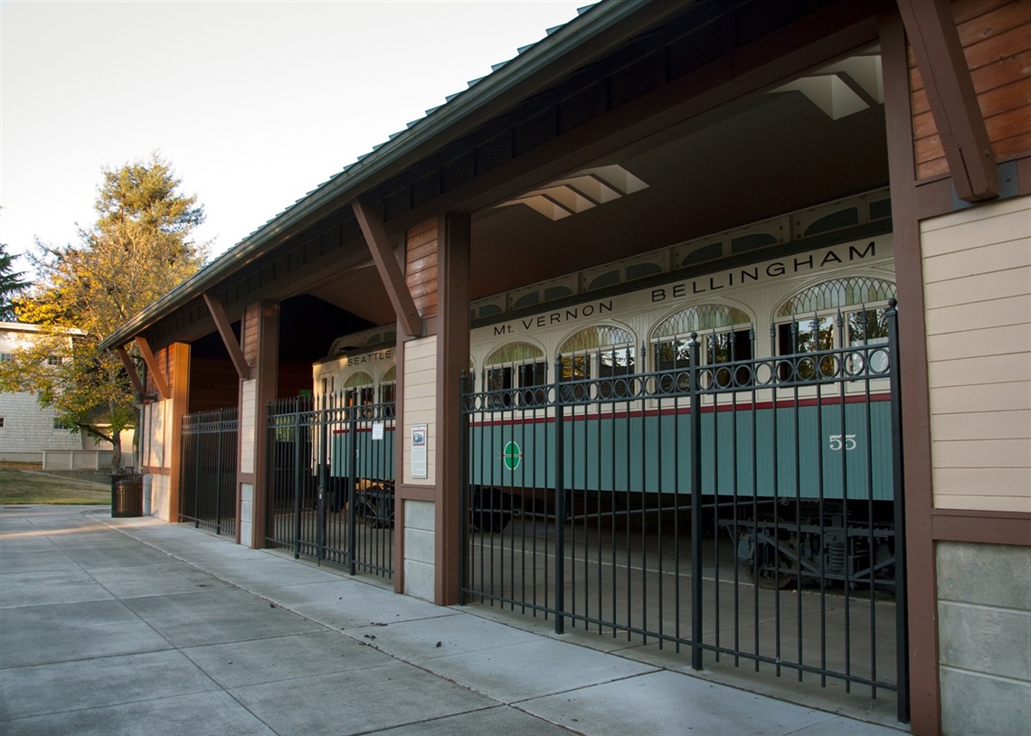 Interurban Car #55 Trolley barn