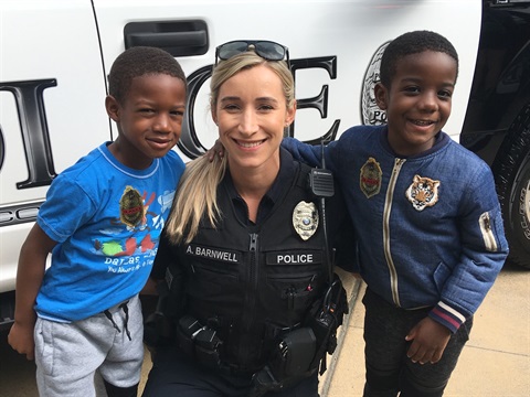 Officer Barnwell with friends 2019