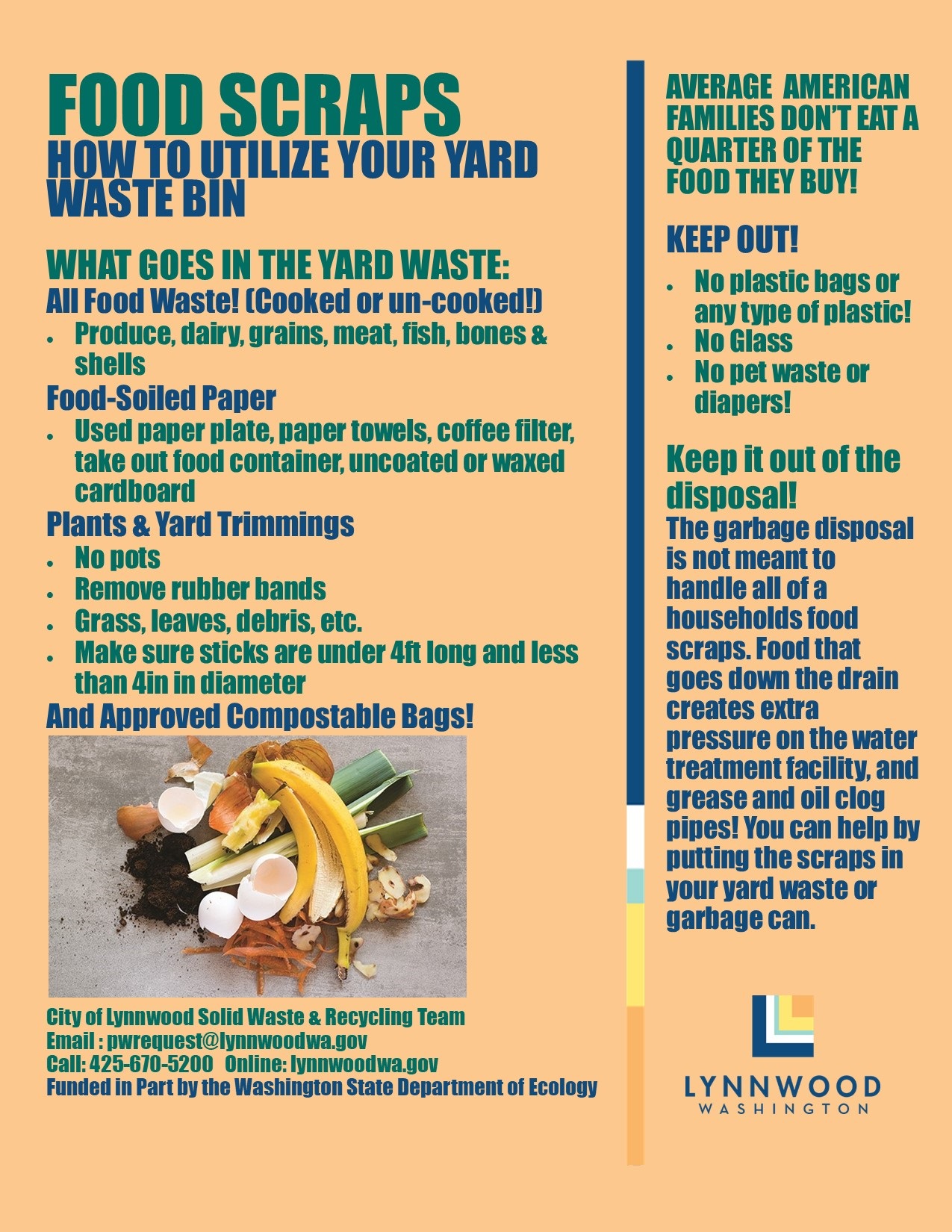 Flyer describing how to utilize your yard waste bin